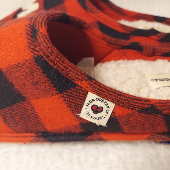 NWT Dearfoams “Mama Bear” Red Buffalo Plaid Slippers Size XL - Picture 7 of 9